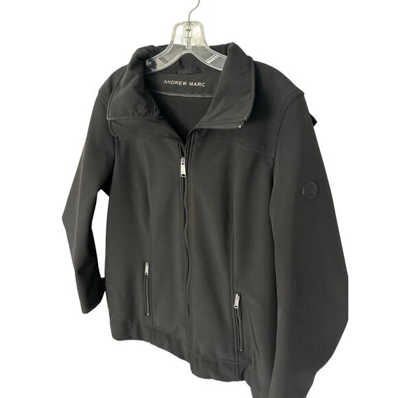 Men’s Andrew Mark zip up black jacket size large - Picture 2 of 5